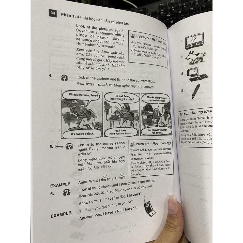 Sách - Tree or Three An elementary pronunciation course : Luyện kỹ năng phát âm tiếng anh