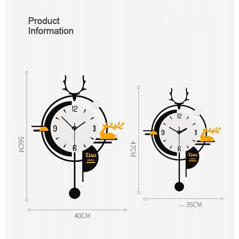 Đồng hồ treo tường trang trí P-HOME - quà tặng tân gia cao cấp