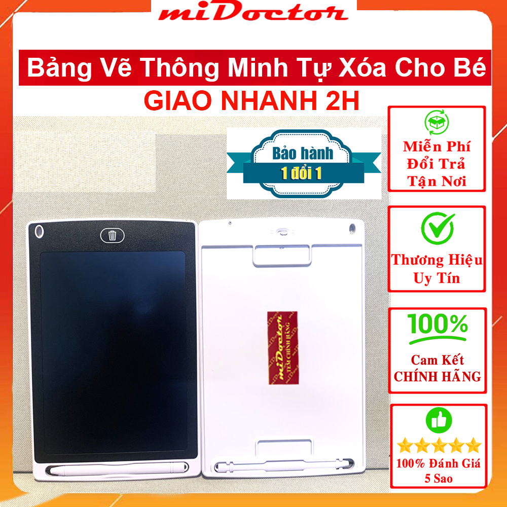 Bảng Vẽ Thông Minh Tự Xóa LCD 8,5 inch Cho Bé, Bảng Viết Cảm Ứng Điện Tử Cao Cấp miDcotor