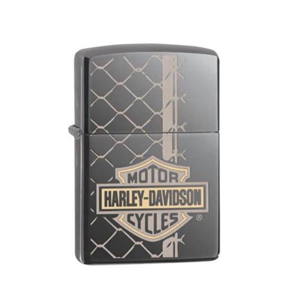 Bật Lửa Zippo 29737 – Zippo Harley-Davidson Bar &amp; Shield Logo Black Ice