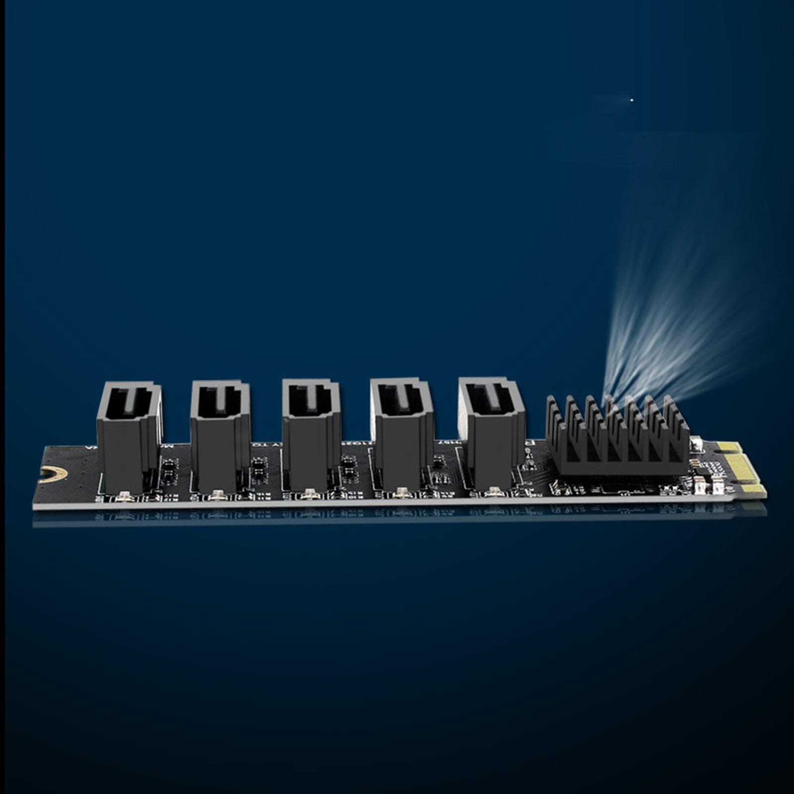 Expansion Card 3 6Gbps 5 Port Support HDD Internal .2