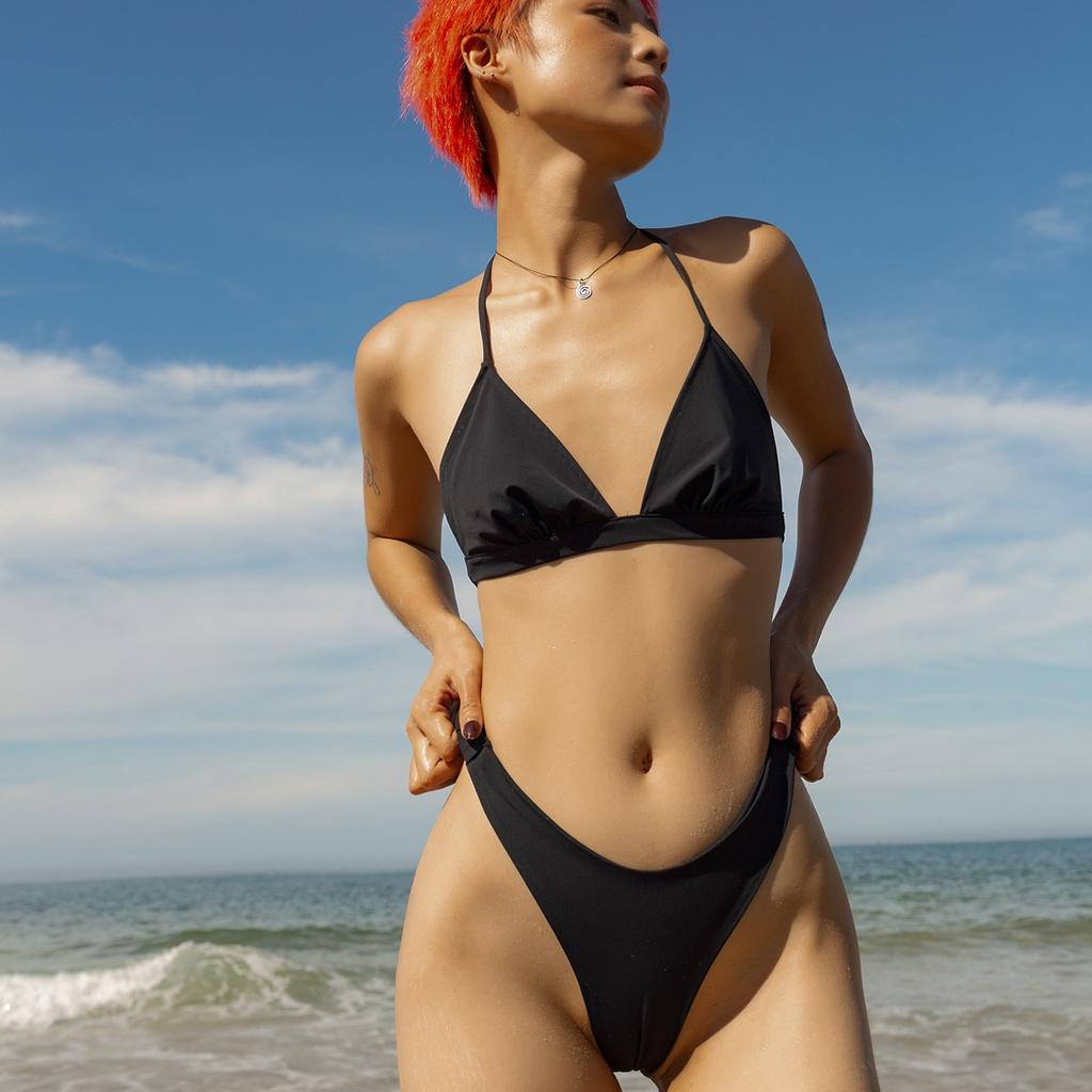 TATICHU - Halter Neck Triangle Tie Bikini Set - Bikini, đồ bơi 2 mảnh áo dây cột