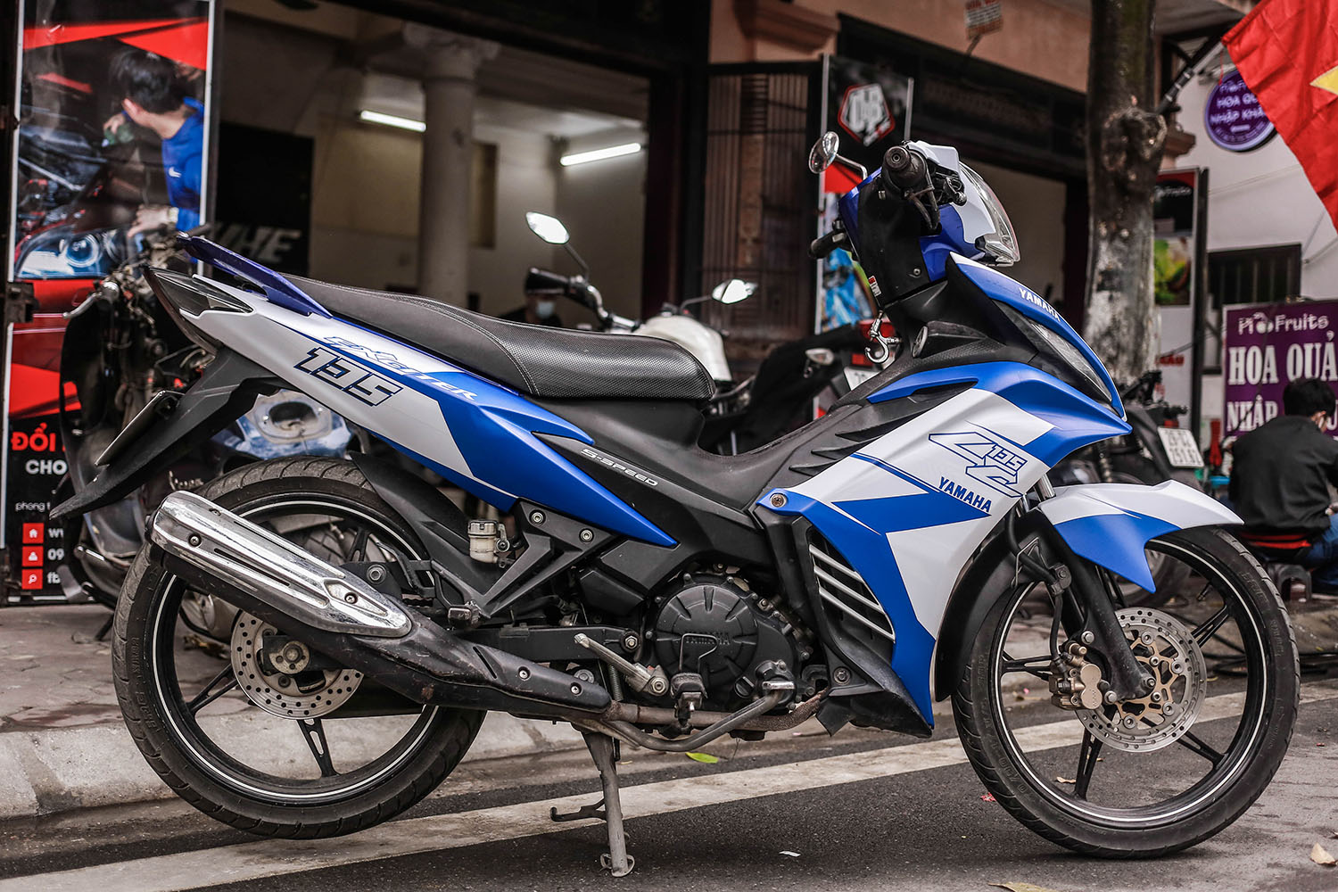 Tem trùm Exciter 135 Blue White LC