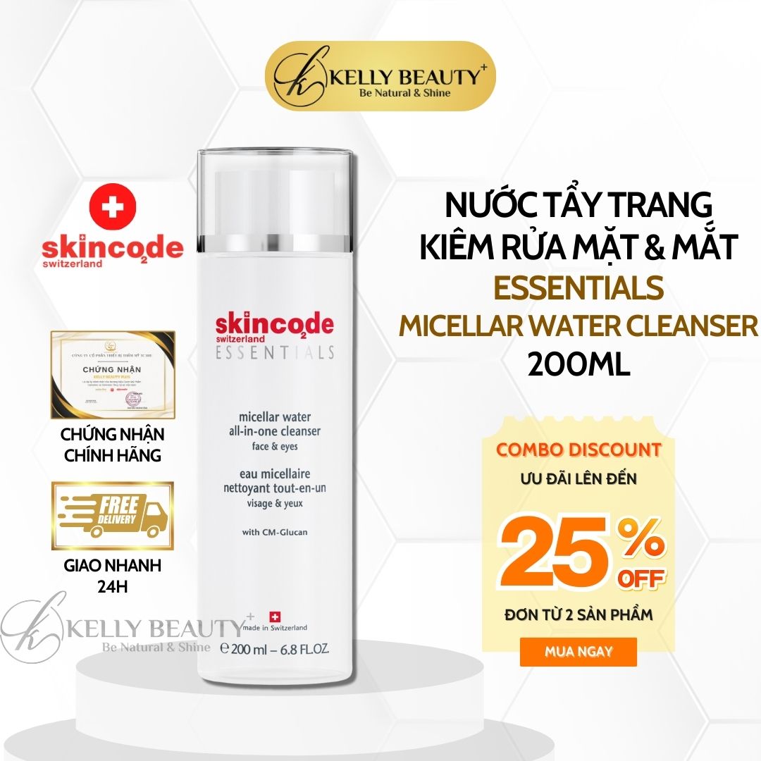 Nước Tẩy Trang Kiêm Rửa Mặt Skincode Essentials Micellar Water All-In-One Cleanser | Kelly Beauty