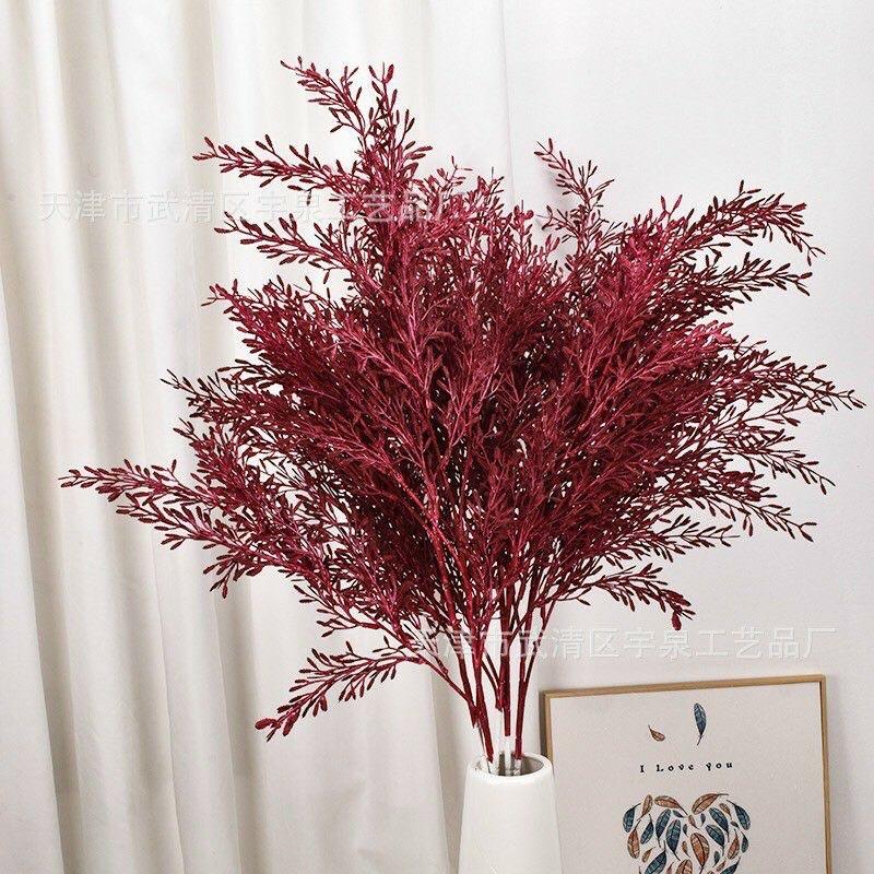 Cành lá điểm nhiều màu decor trang trí cao 80cm