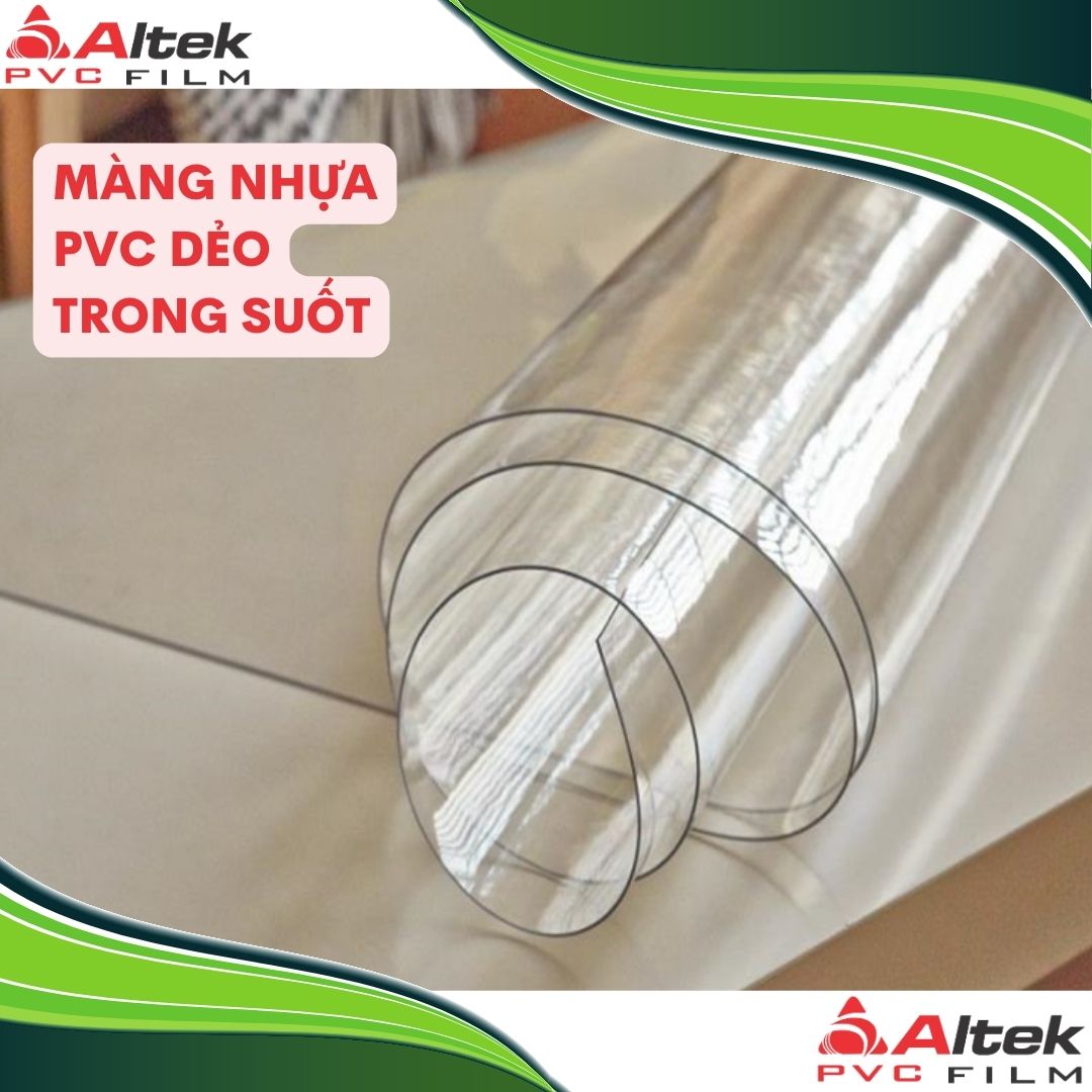 Màng nhựa PVC dẻo trong suốt, khổ lớn