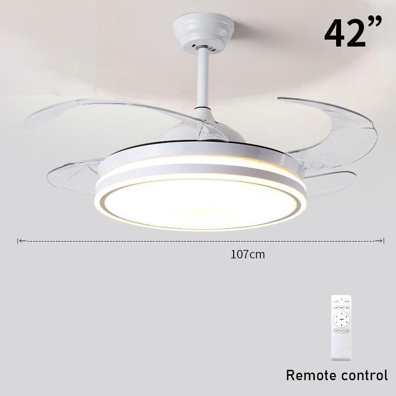 Quạt điện Đèn quạt vô hình Phòng khách Phòng ngủ hiện đại Quạt đơn giản Đèn quạt treo cái quạt