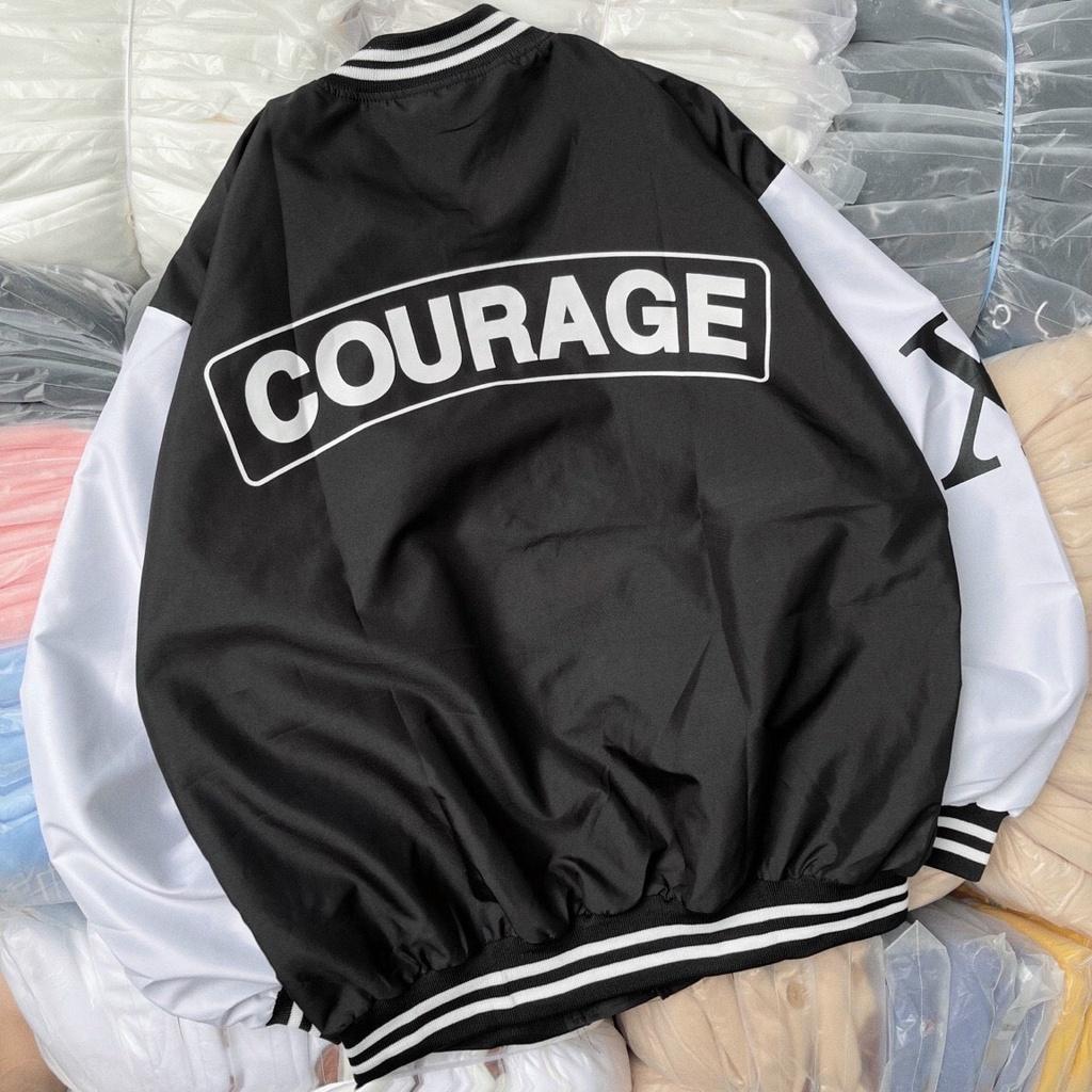 Áo Khoác Bomber Kiểu Bóng Chày Dù 2 Lớp Mero F COURAGE Form Rộng Nam Nữ Unisex - Trẻ Trung Năng Động Ulzzang