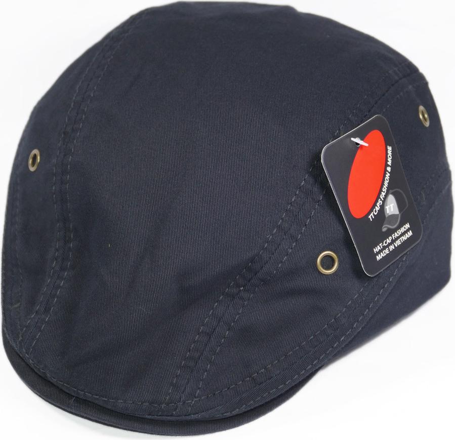 Nón beret nam thiết kế mỏ vịt dành cho người trung nhiên, không thêu họa tiết, dễ dàng tăng giảm size như ý - Đen
