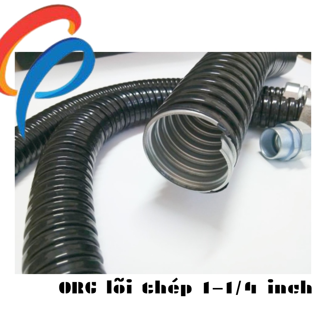 Ống ruột gà lõi thép bọc nhựa PVC phi 1-1/4 inch