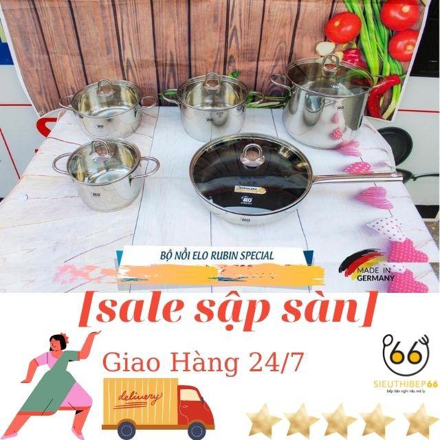 Bộ Nồi Bếp Từ Elo RUBIN SPECIAL 5 Chiếc,Dung Tích 1-7L,Bộ Nồi Inox, Chảo Chống Dính Bếp Từ, Bếp Điện