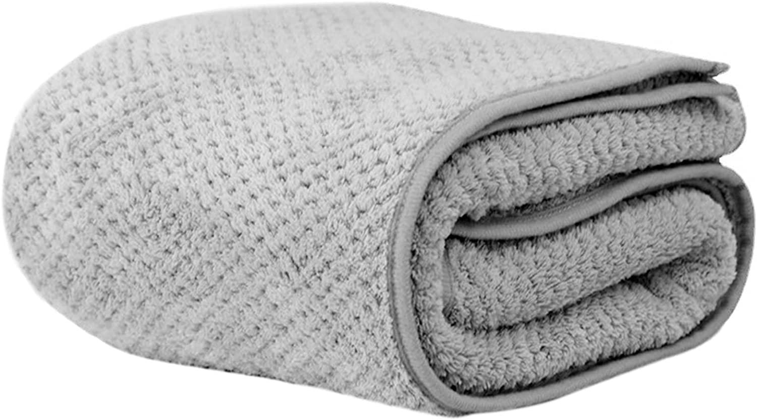 Khăn Tắm, Khăn Tắm Lớn Khăn Tắm Microfiber Khăn Tắm Siêu Thấm, Xám - 70 x 140 cm, 1 Mảnh