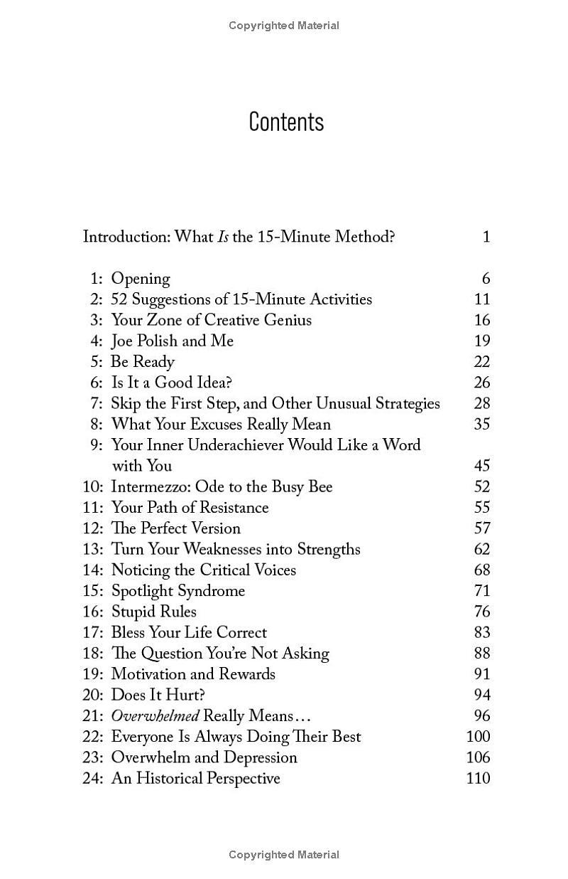 Sách ngoại văn: The 15-Minute Method
