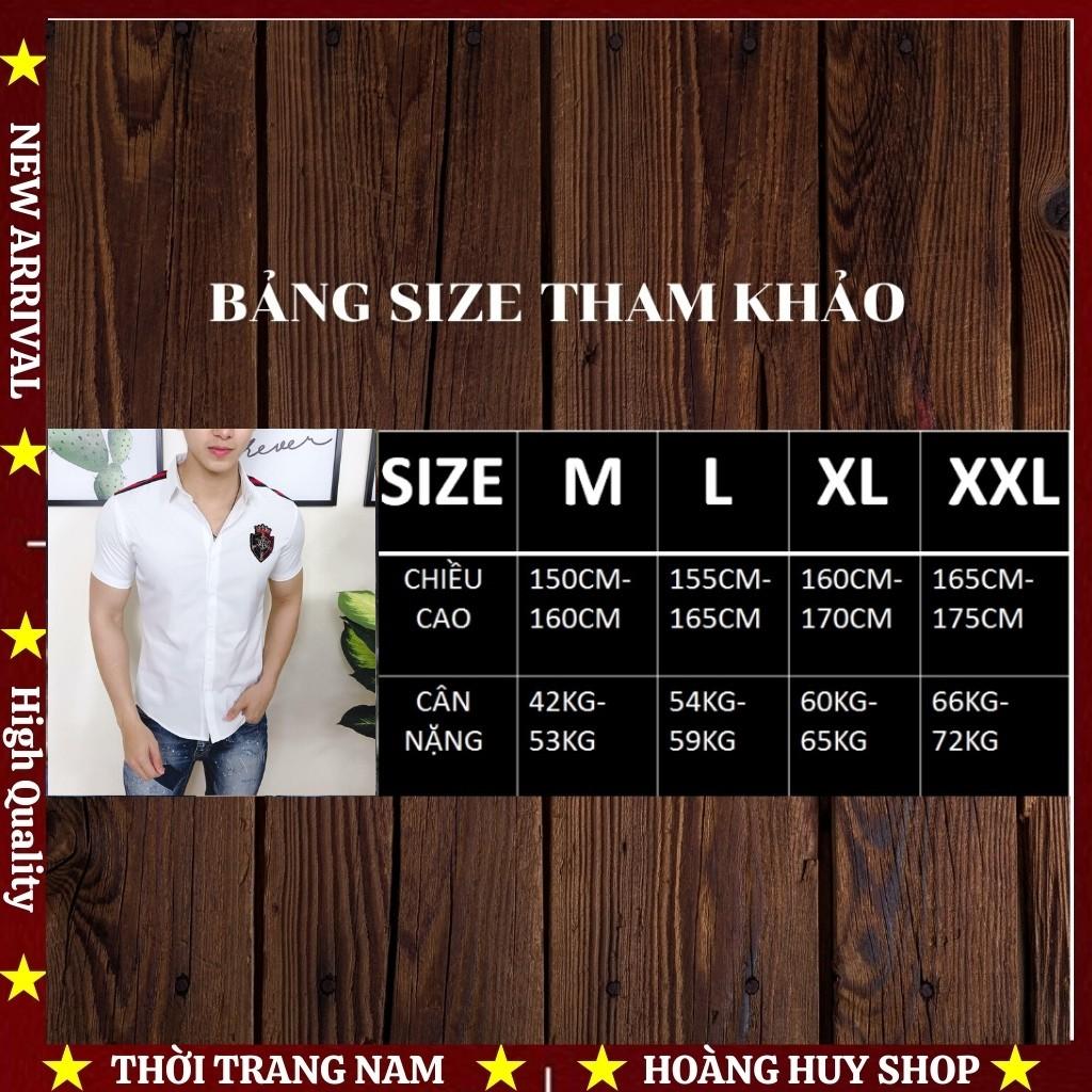 Áo Sơ Mi Nam Dài Tay H&amp;H-SM06 In Logo Chữ Phản Quang Chuẩn Đẹp 2 Màu - Hoàng Huy