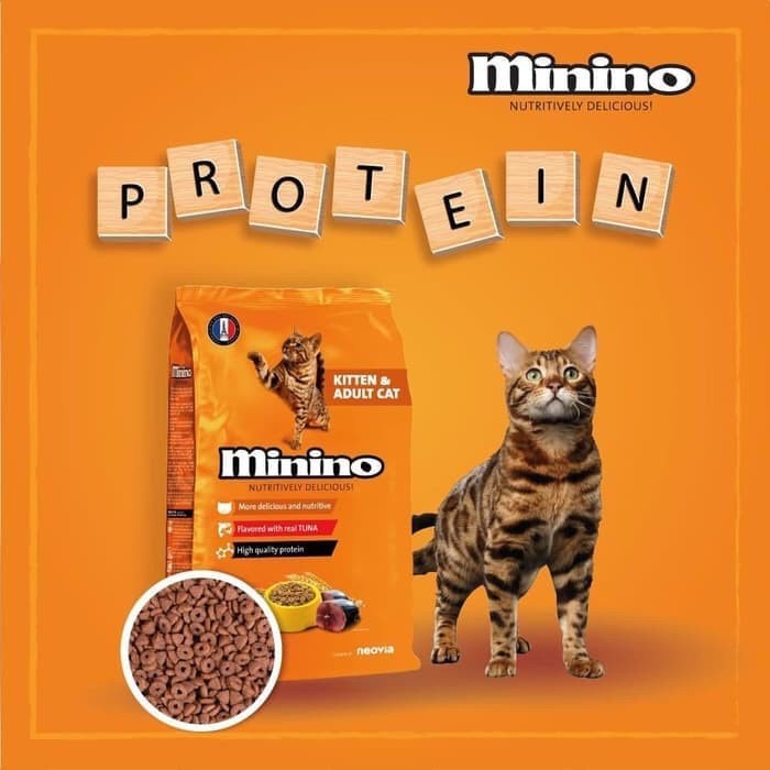 Minino thức ăn hạt cho mèo vị cá ngừ túi 1,3kg