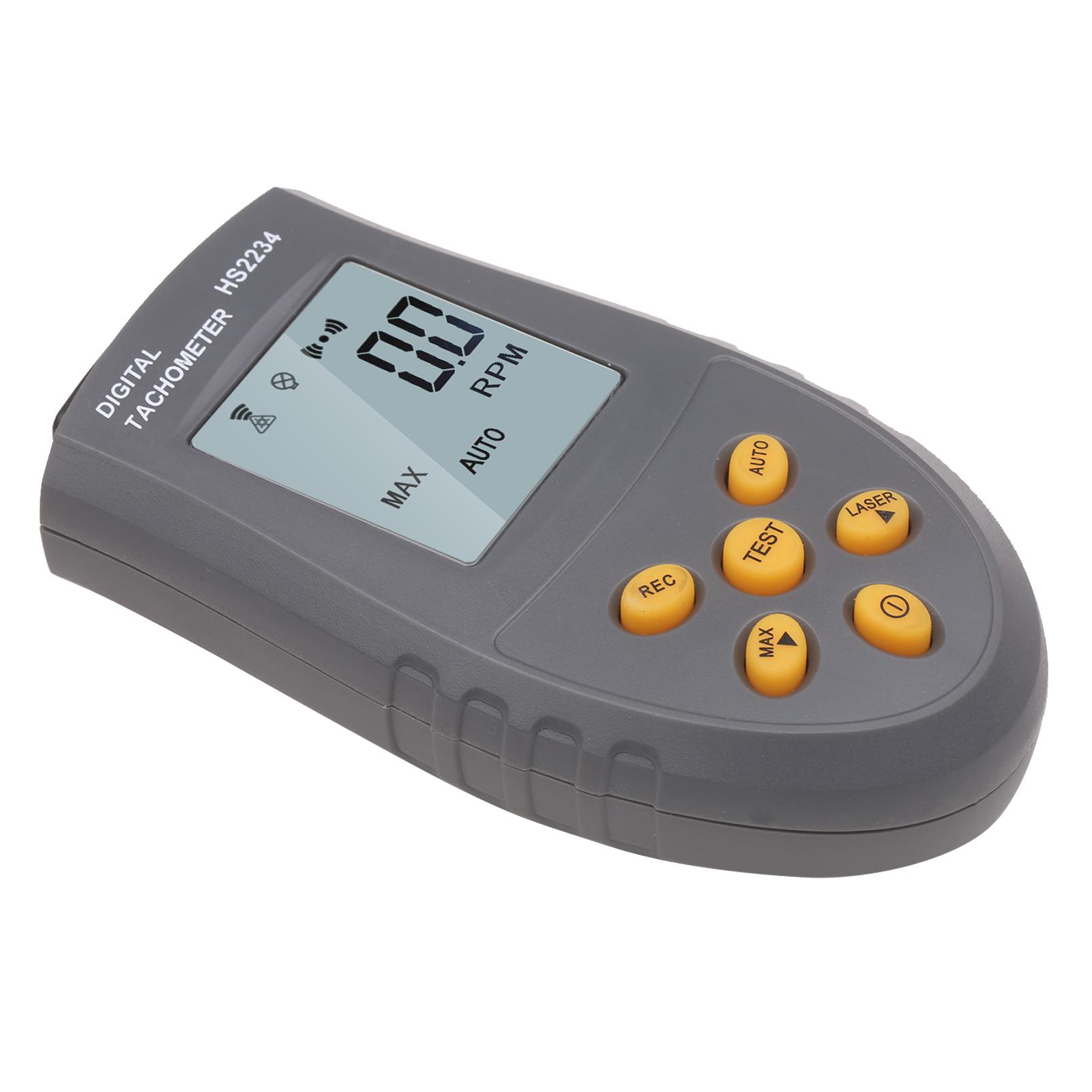 Portable High-precision Digital Tachometer with Laser Manual/Automatic Measurement Speedometer LCD Display with
