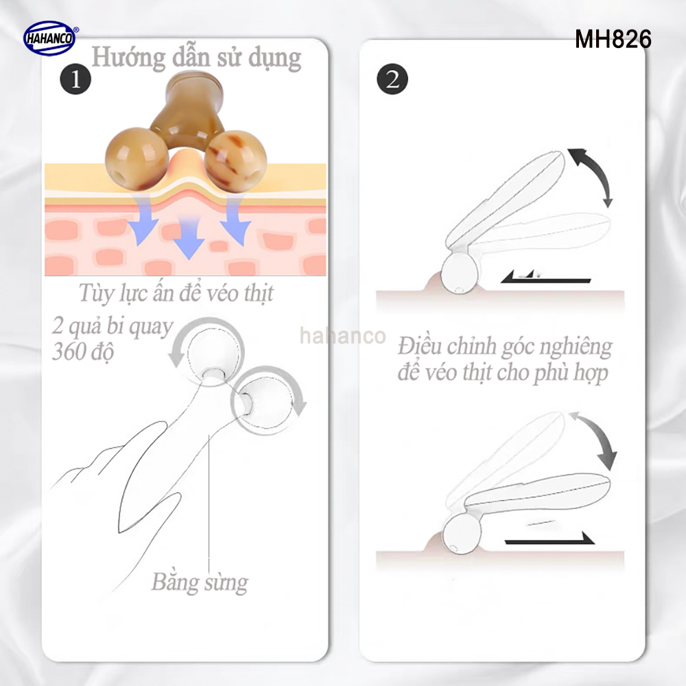 Cây lăn Massage 3D nâng cơ mặt và body bằng sừng /không tĩnh điện ️- MH826 - Chăm sóc sức khỏe