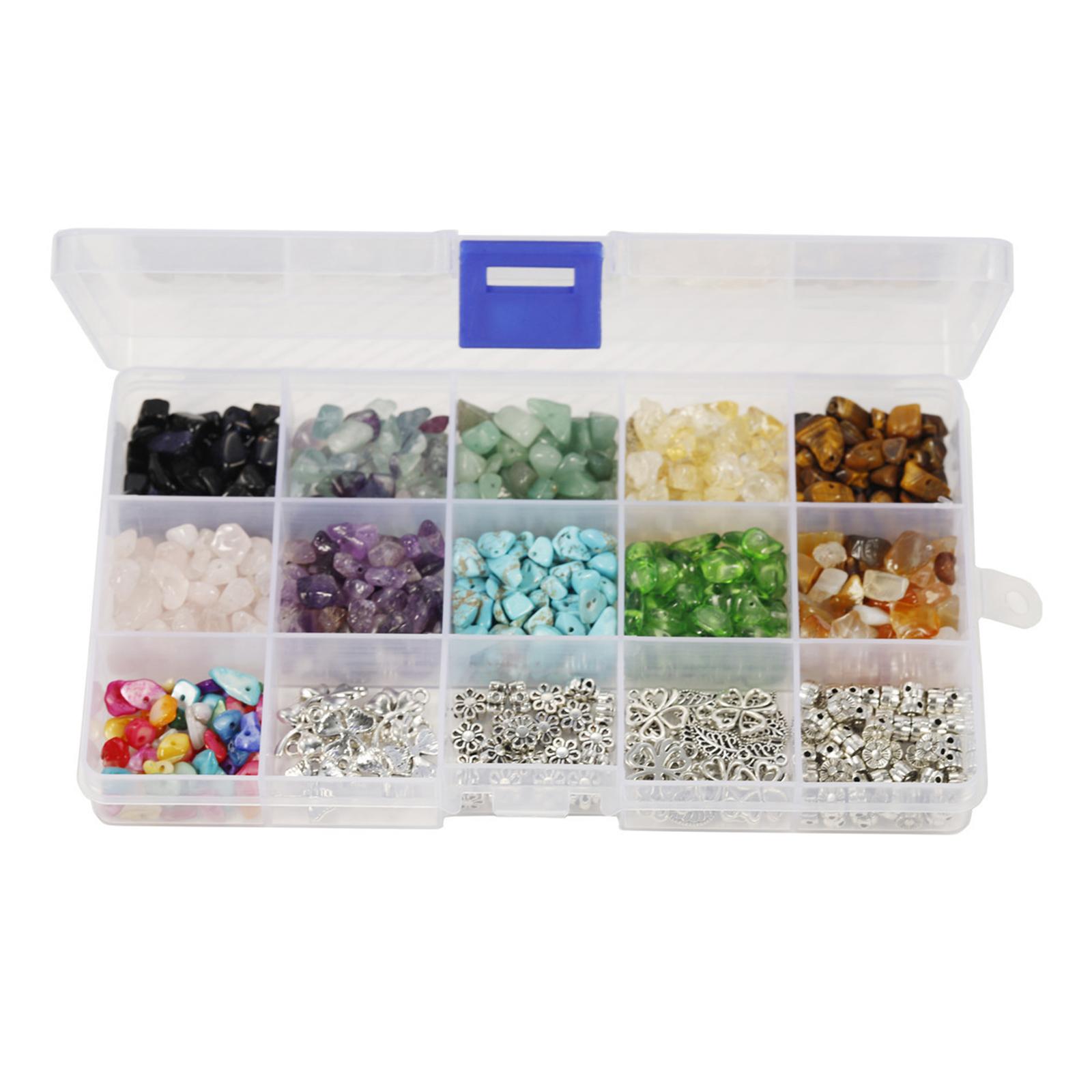 Bộ Dụng Cụ Làm Đồ Trang Sức Pha Lê Tự Làm Với 15 Lưới Pha Lê Hạt Đá Quý Hoa Tai Kl1048