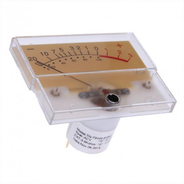 Clear Plastic Shell Audio Amp Panel VU Volume Unit Level Meter Indicator