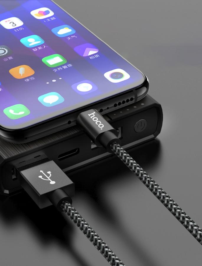 Cáp sạc nhanh Micro USB Hoco X14 MAX, hỗ trợ truyền dữ liệu, sạc nhanh 3A MAX, dây sạc bọc dù chống rối, chống đứt dành cho Samsung, Huawei, Xiaomi, Oppo, Sony - Hàng chính hãng 4