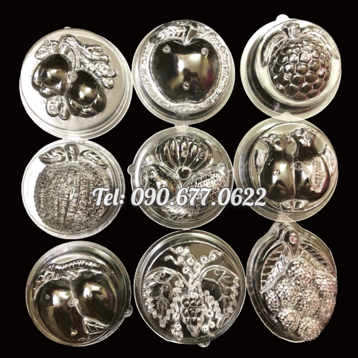Bộ 10 khuôn rau câu sinh nhật – Loại 8 cm - Mã số 1261