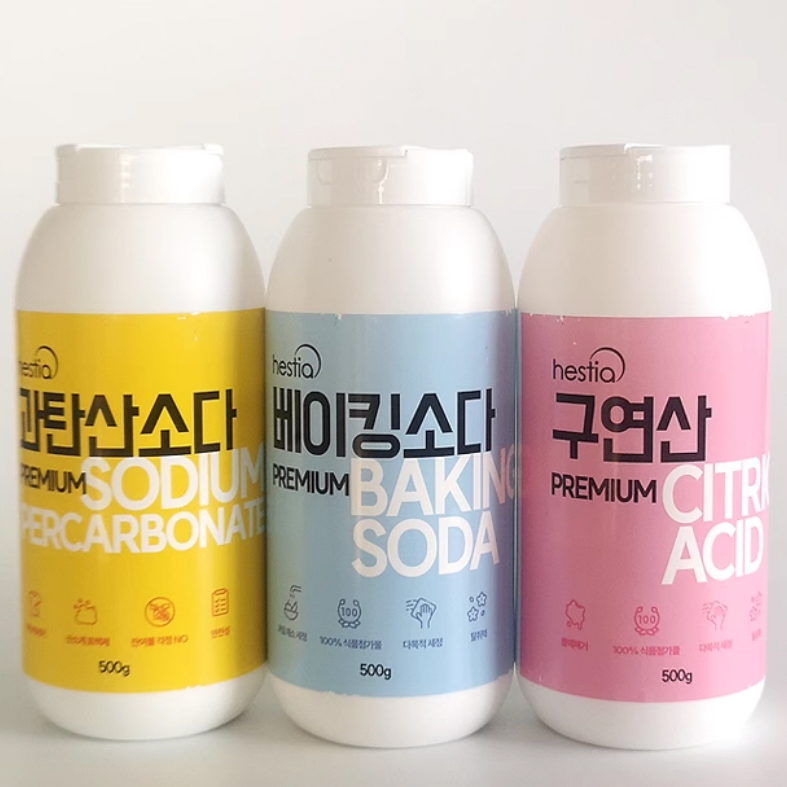 Bột làm sạch lồng máy giặt và tẩy cặn canxi nhà tắm Hestia Permium Hàn Quốc 500g