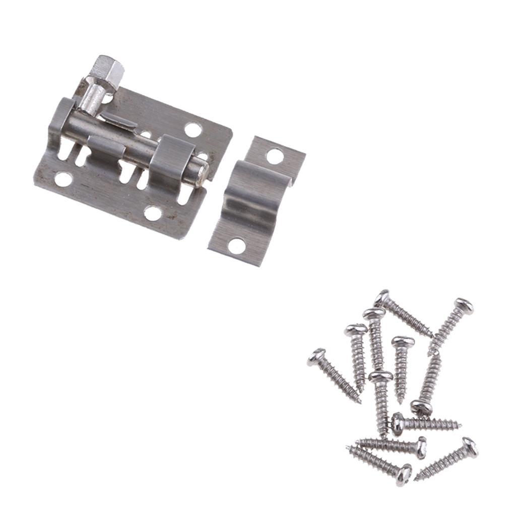 Durable Stainless Steel Door Latch Security Lock Bolt With Screws Hardware Kits