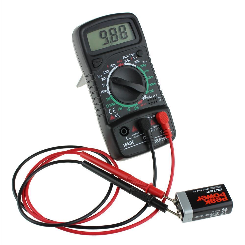 Digital LCD Multimeter Voltmeter Ammeter Ohmmeter Tester DC/AC Voltage Black