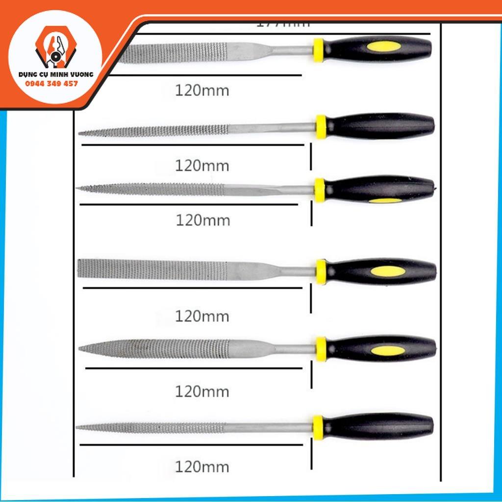 Bộ 6 Cây Dũa Gỗ Đa Năng Chuyên Nghiệp 3mm - 4mm - 5mm