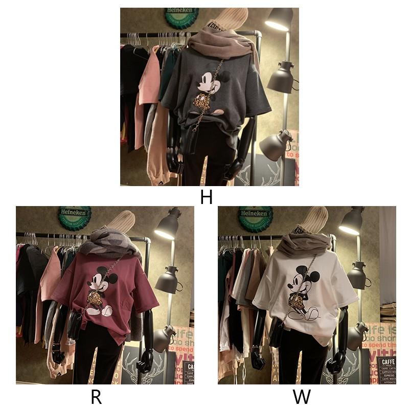 Áo Thun Tay Ngắn Dáng Rộng In Hình Hoạt Hình