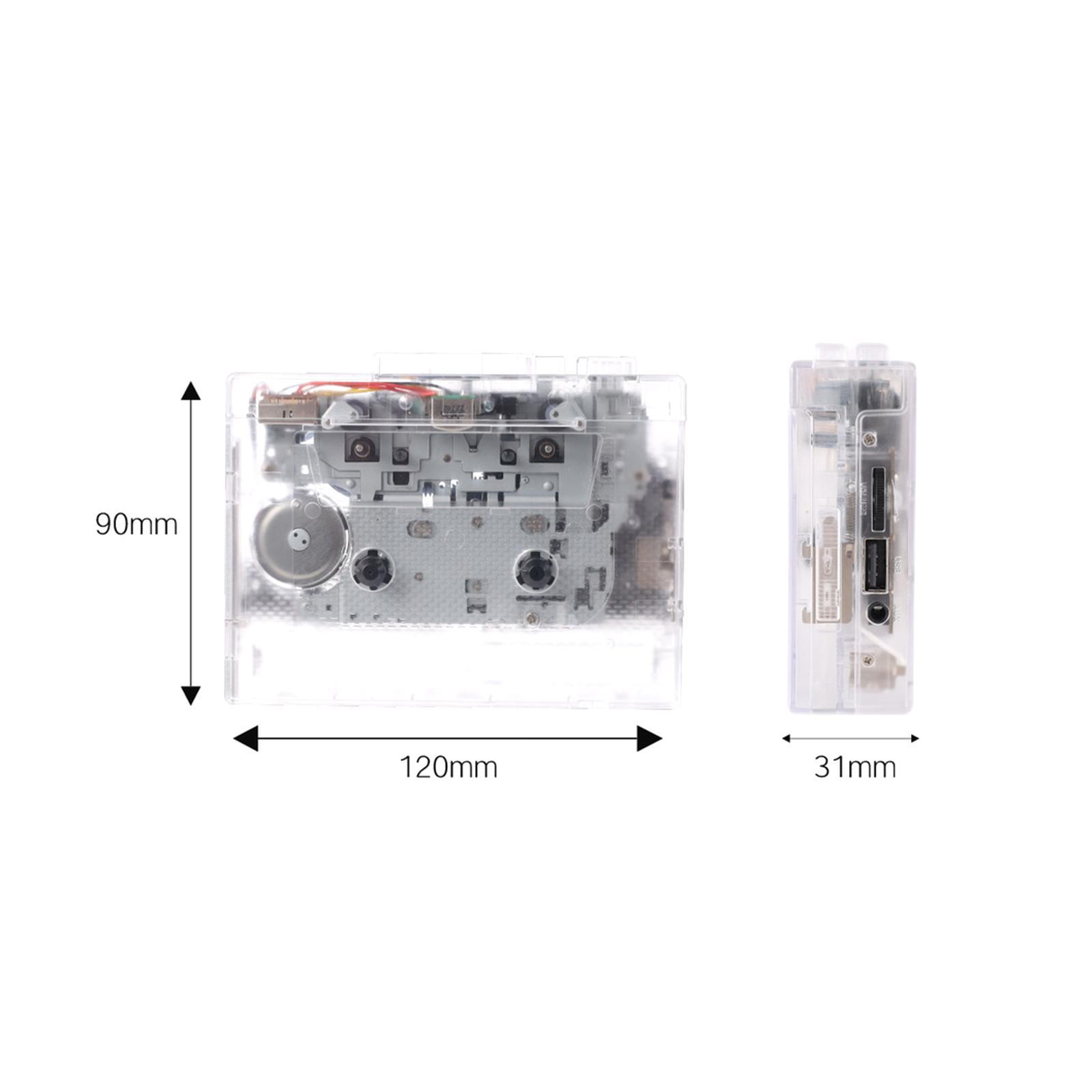 Portable Cassette Player Retro USB Cassette to MP3 Converter Plug and Play