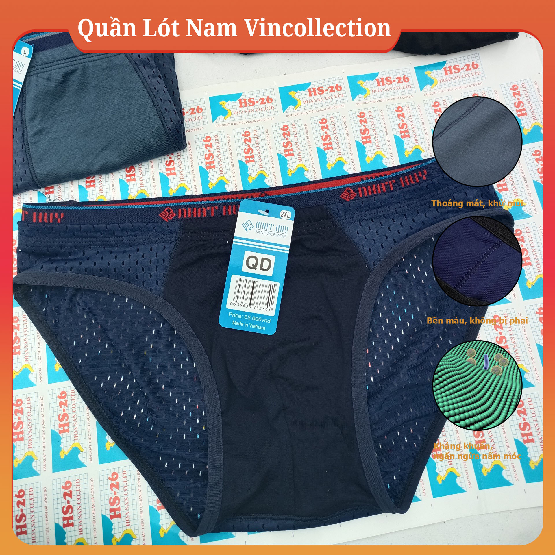 |Combo 5| Quần Lót Nam Chéo  Nhật Huy Vải Lưới Thông Hơi Li Ti Lỗ Nhỏ Cao Cấp Quan lót Của Nam Quần xi líp nam lọt khe to- nhỏ thun lạnh sexy cao cấp - Quần Lót Nam Nhật Huy