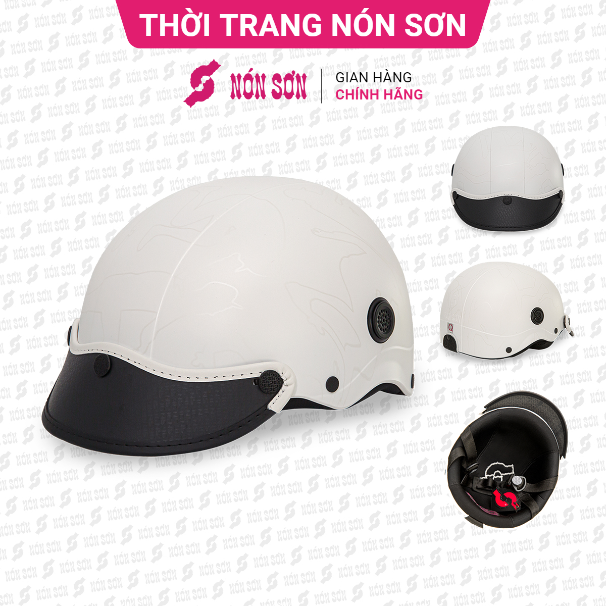 Mũ bảo hiểm lỗ thông gió họa tiết NÓN SƠN chính hãng MP-TR090
