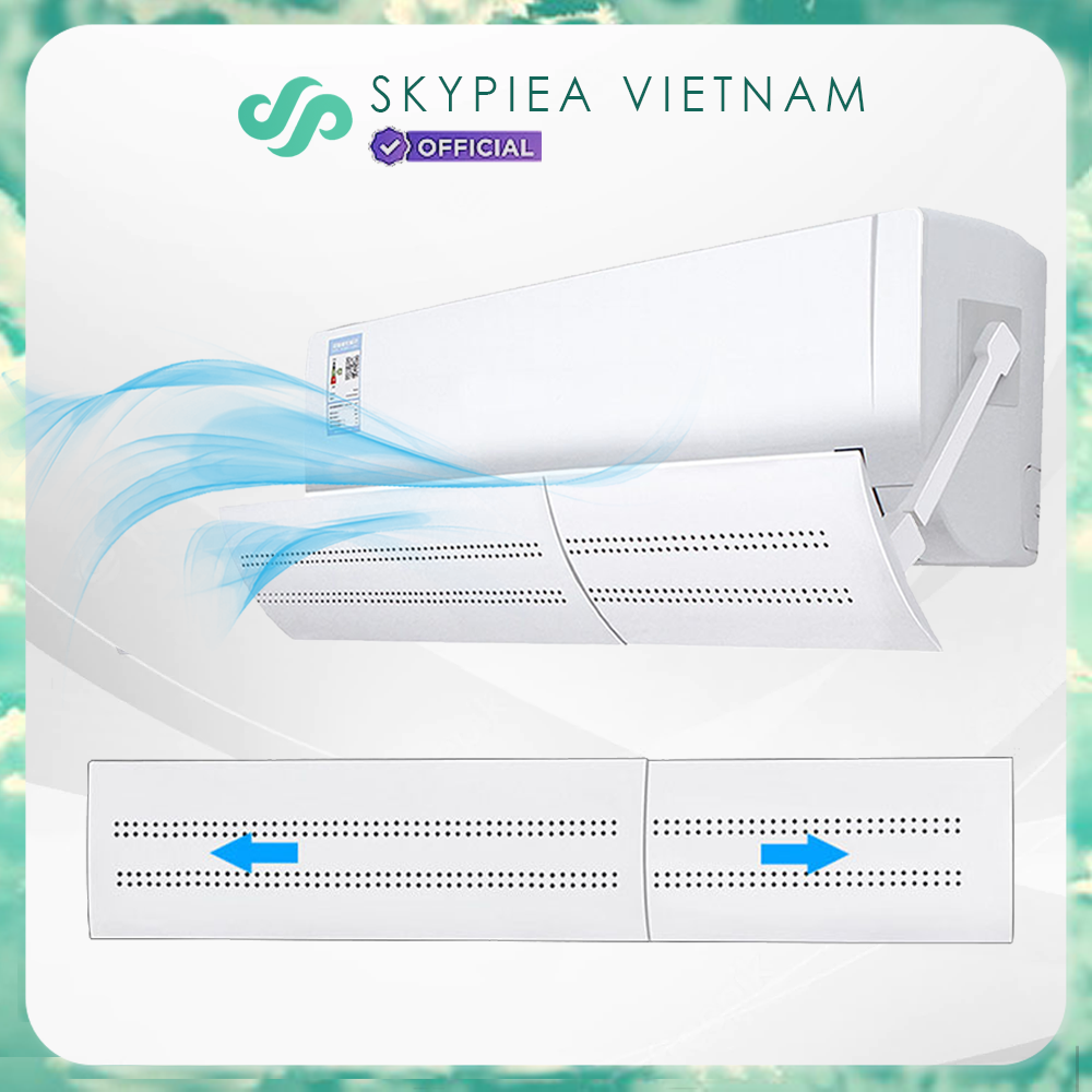 Tấm Chắn Gió Điều Hòa - Hàng Chính Hãng - Tản Nhiệt Máy Lạnh - Xoay 180 Độ , Thiết Kế Lỗ Thông Gió Nhỏ