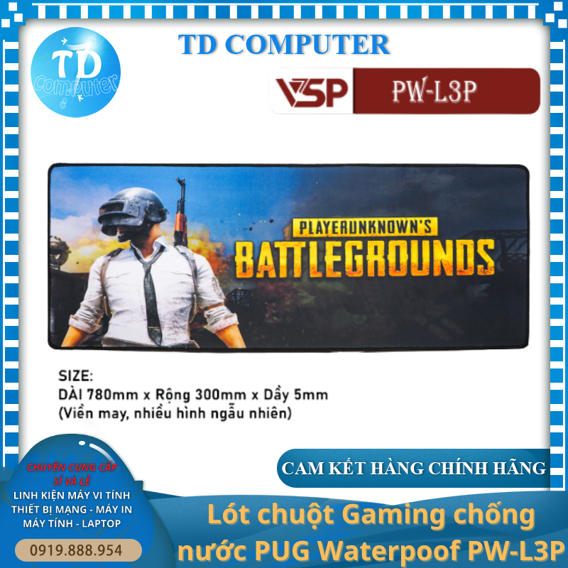 Lót chuột VSP PM-L3P 780 x 300 x 5 mm ~ [Hình ngẫu nhiên] Mouse Pad - Hàng chính hãng TECH VISION phân phối