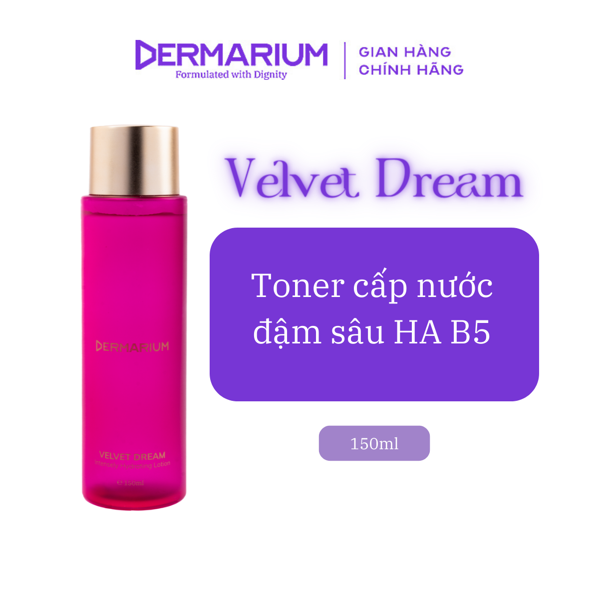 Toner (Nước Cân Bằng) Dermarium Dưỡng Ẩm Velvet Dream