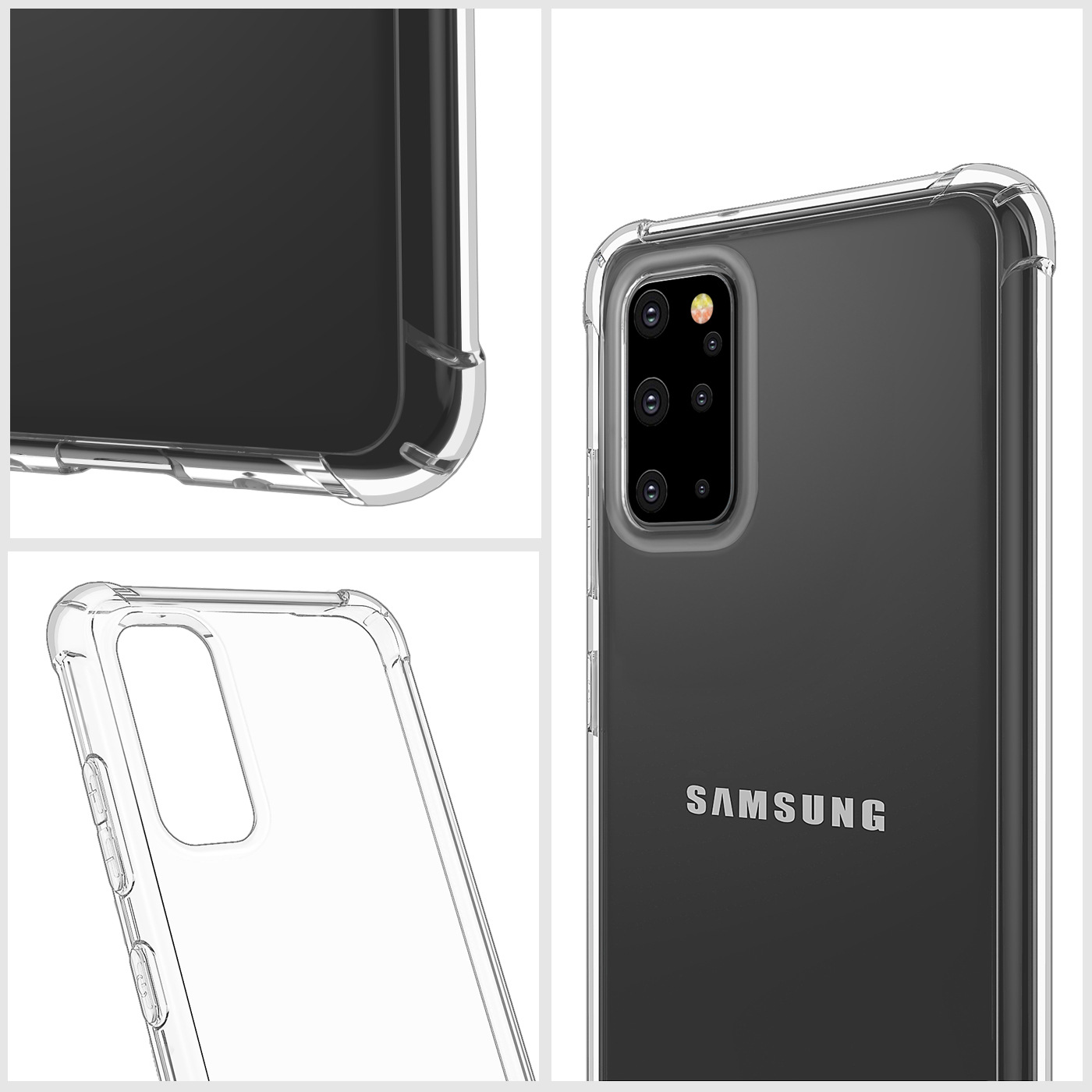 Ốp lưng cho Samsung Galaxy S20 chất liệu silicon dẻo trong chống sốc cao cấp