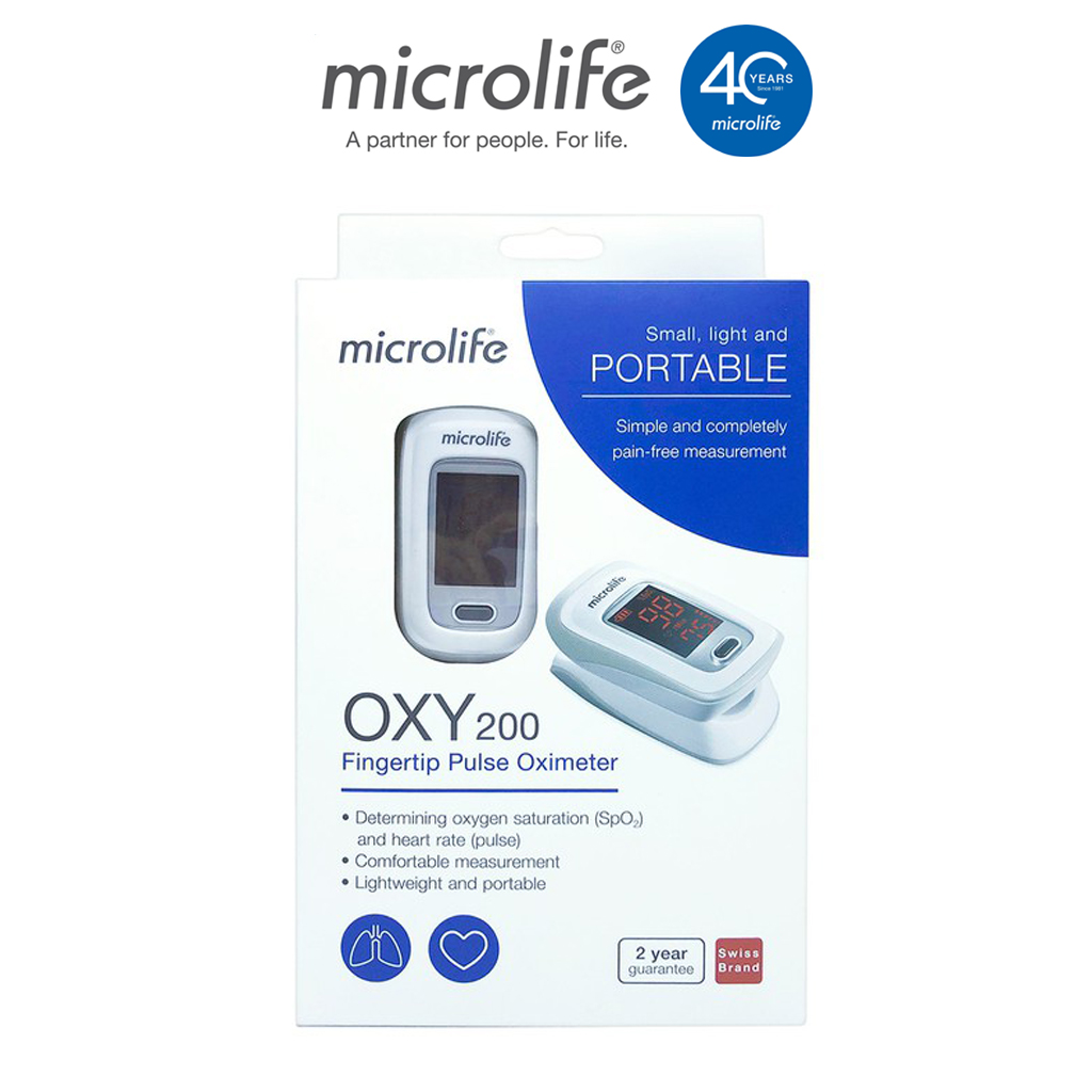 Máy Đo Nồng Độ Oxy Và Nhịp Tim Microlife Spo2 Oxy200