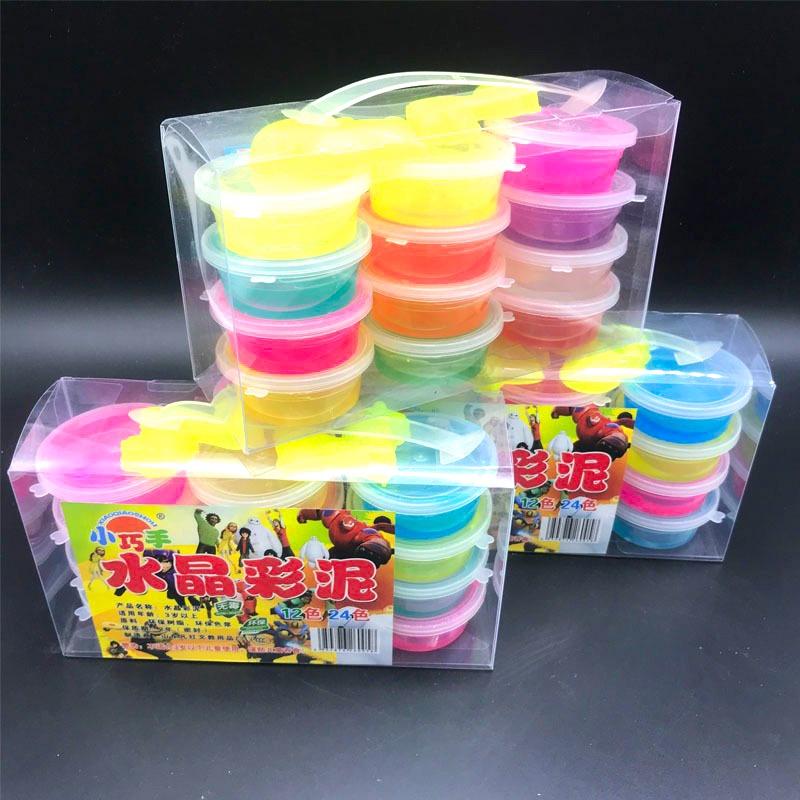 12 hộp slime 1 lốc có giỏ xách nhiều màu mẫu mới 2023