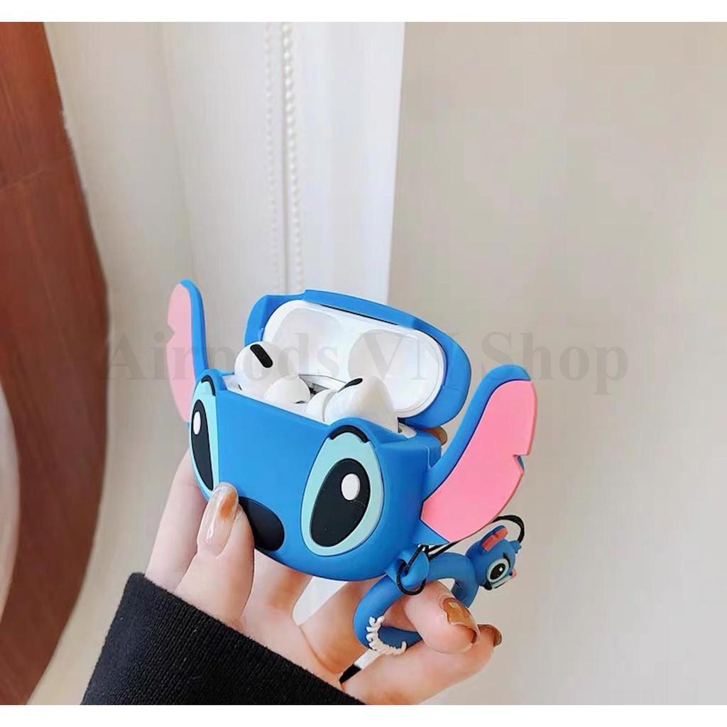 Bao Case Ốp dành cho Airpods 1/2, Airpods Pro Lilo tai to silicon 3D Lilo & Stitch cao cấp