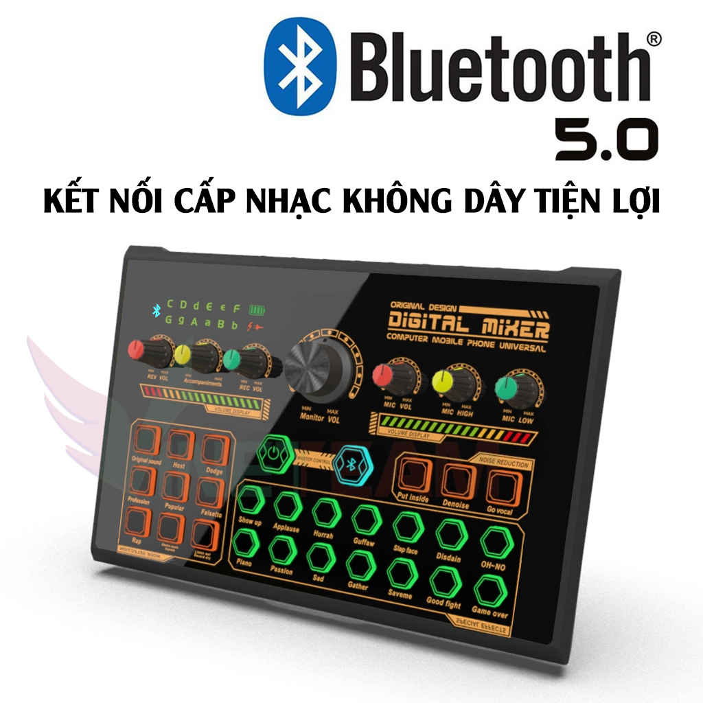 Soundcard S6 Hát Karaoke Livestream Thu Âm Chuyên Nghiệp Autotune Thay Đổi Giọng Nói Pin Sạc Tích Hợp Kết Nối Bluetooth – Hàng Chính Hãng