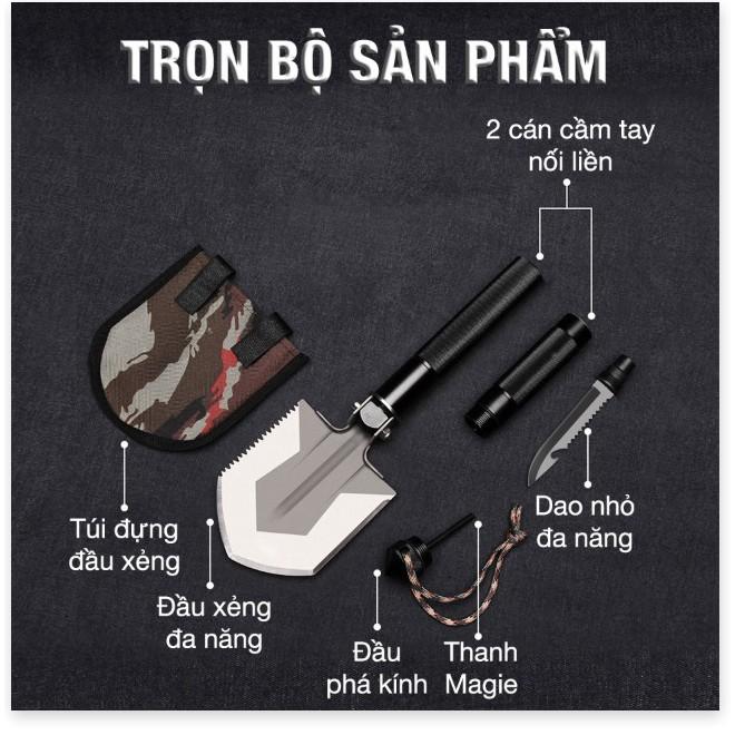 Xẻng chuyên dụng cắm trại 4 in 1