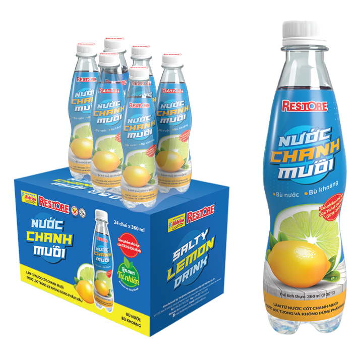 Nước Chanh Muối Restore ( Thùng 24 chai 495ml ) - Sản phẩm của Bidrico