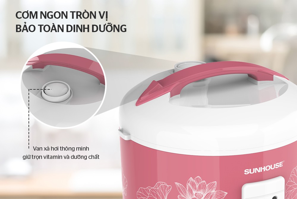 Nồi cơm điện 1.8L SUNHOUSE SHD8609 - Hãng chính hãng