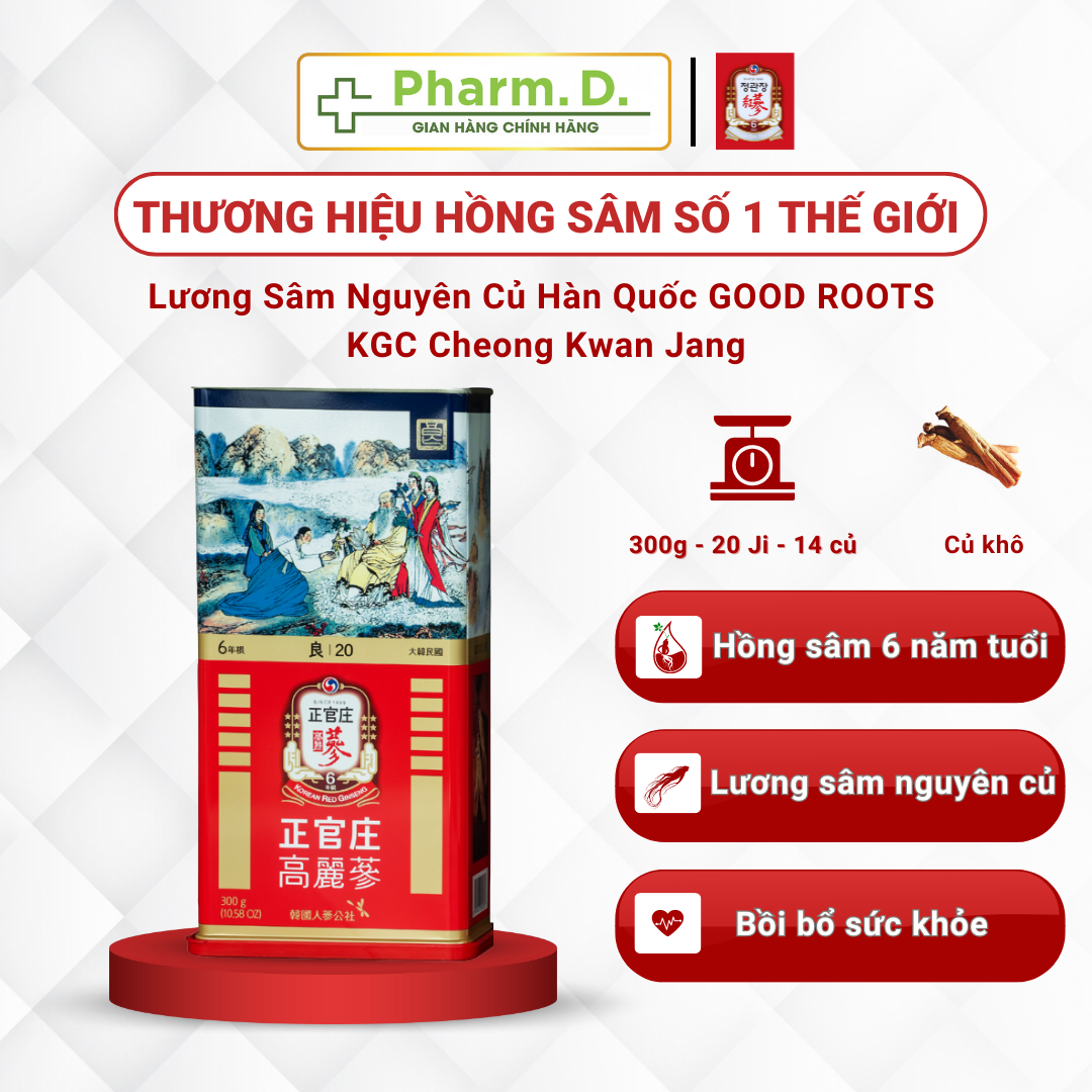 Lương Sâm Nguyên Củ Hàn Quốc GOOD ROOTS KGC Cheong Kwan Jang 300g