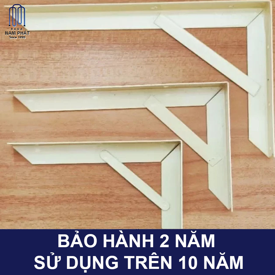 Cặp Giá đỡ bắt kệ - Ke góc vuông chữ L 20,25,30,35,40,45,50CM