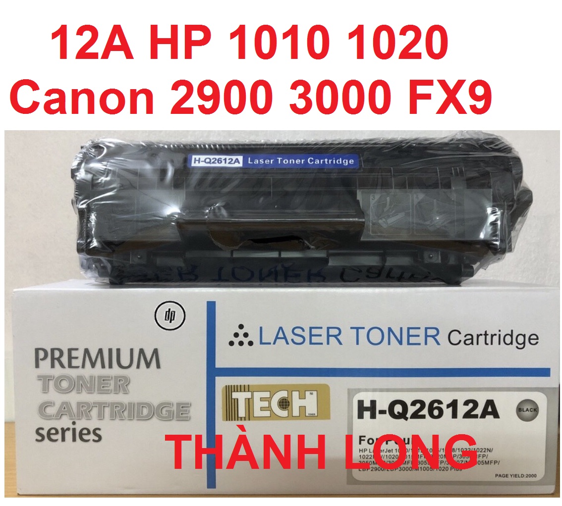 Hộp mực 12A Canon 2900/ L11121E -CÓ LỔ ĐỔ MỰC- Mực in HP LaserJet 1010/1015/1020/3015/3020/3030/3050 Canon L120, MF4122, MF4150, MF4680, L140, L160, MF4270, MF4320d, MF4350d 3000 FX9 FX10