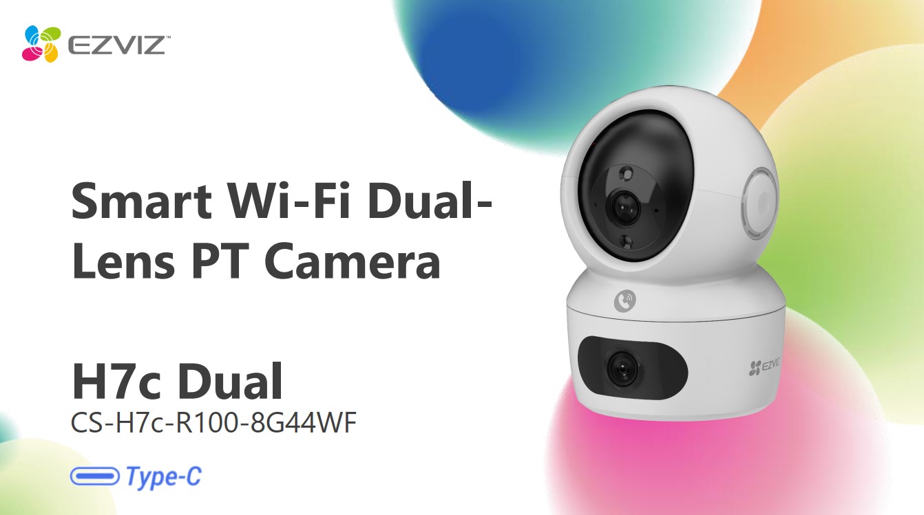 Camera Wifi Ezviz 2 Mắt Trong Nhà H7C 2K 8MP, quay 360 độ, có màu ban đêm, đàm thoại 2 chiều - Hàng chính hãng