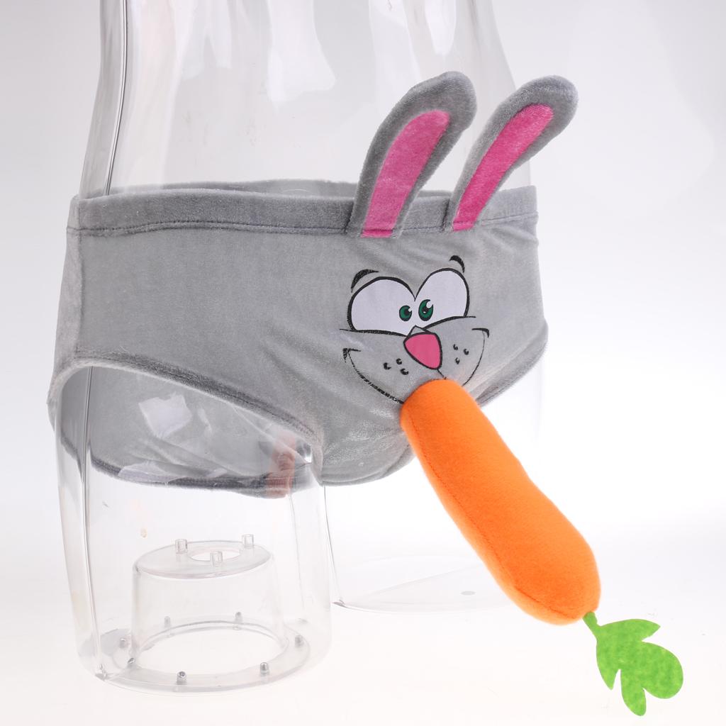 Rabbit Carrot Willy Mens Underpant Halloween Hen Party Underwear Joke Prop