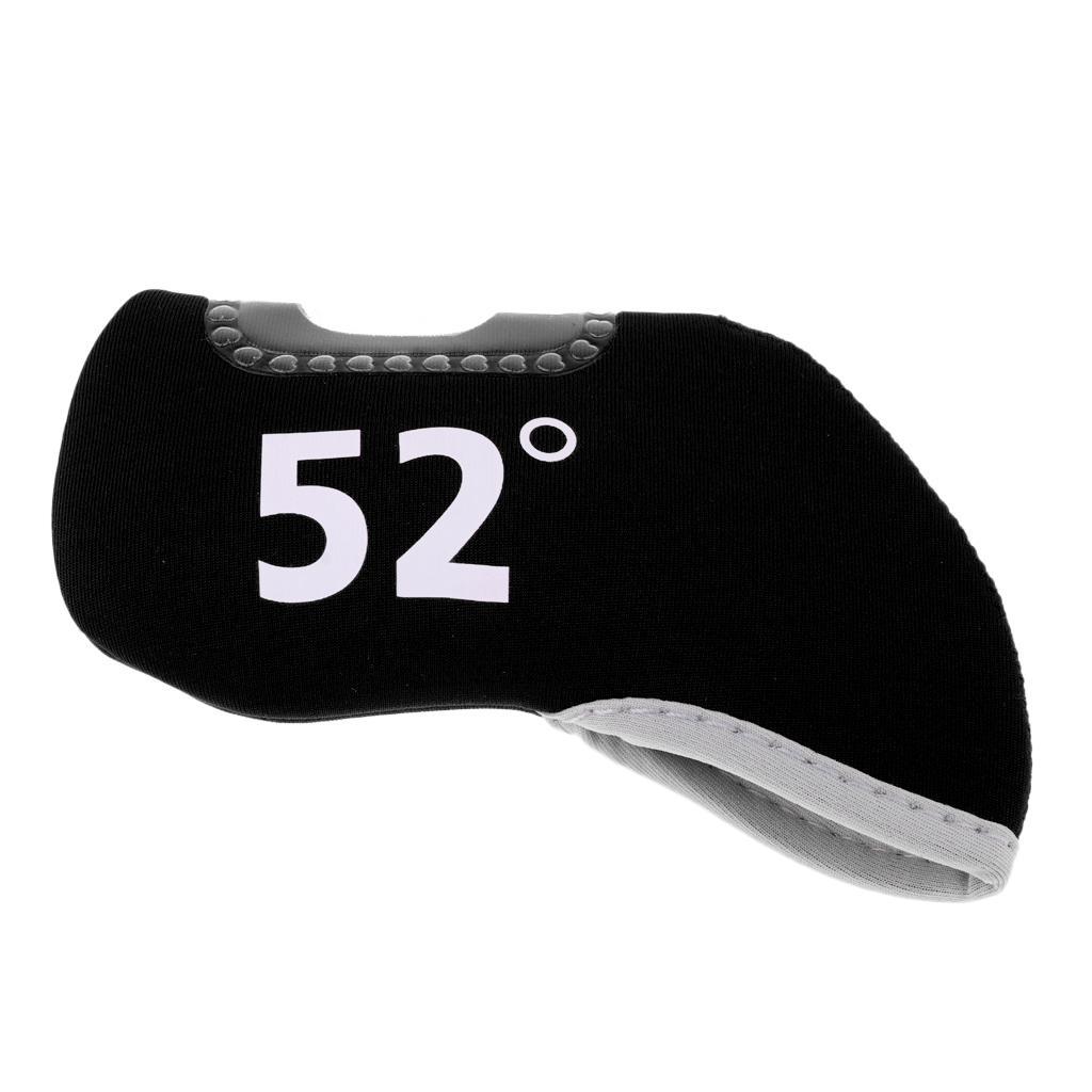 2-4pack Golf Club Iron Putter Headcover Head Cover Protector 52 Degree Black
